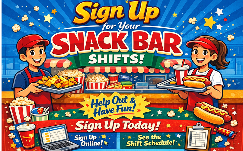 Snack Bar Volunteer Sign-Ups Now Open
